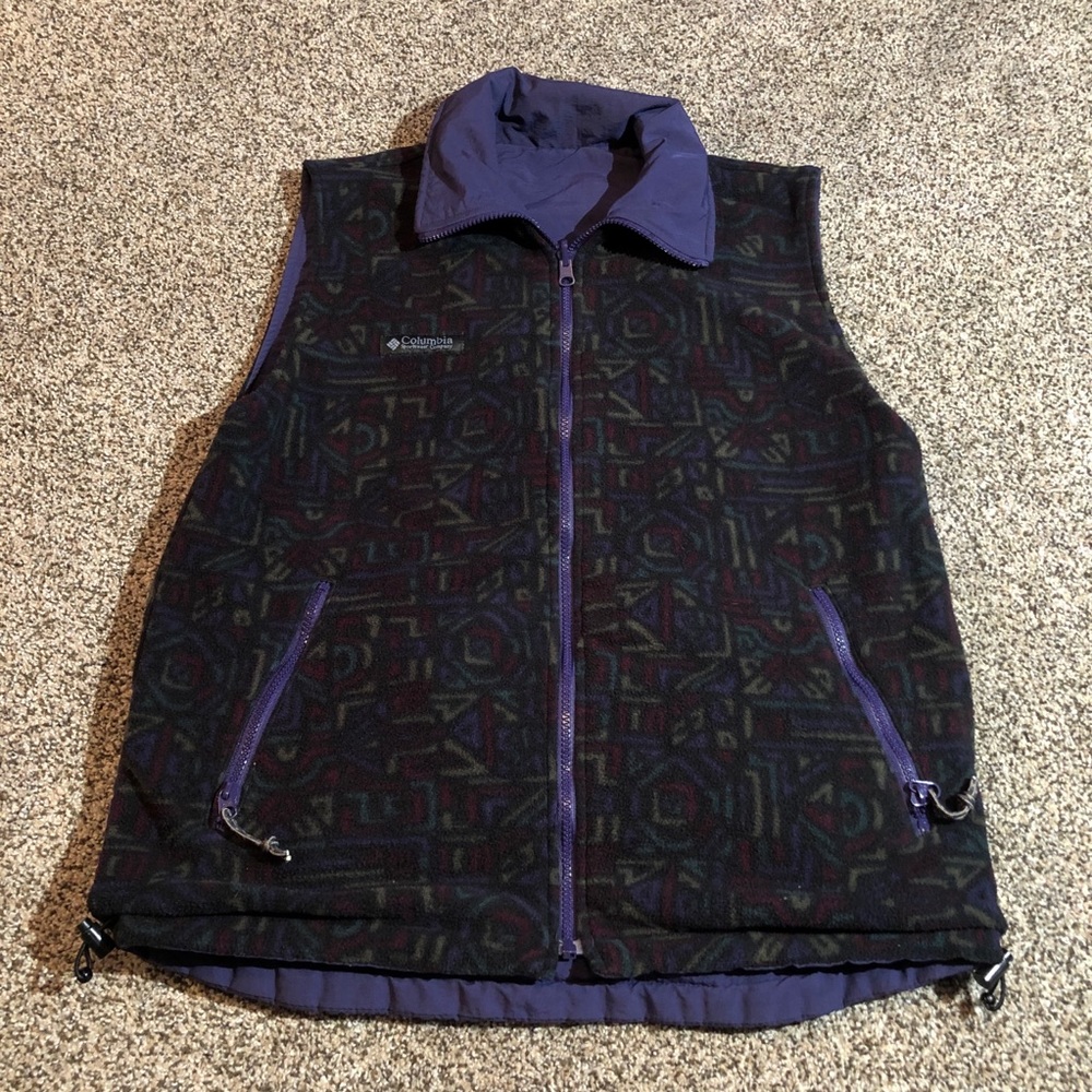 VTG Columbia Reversible Fleece/Windbreaker Vest